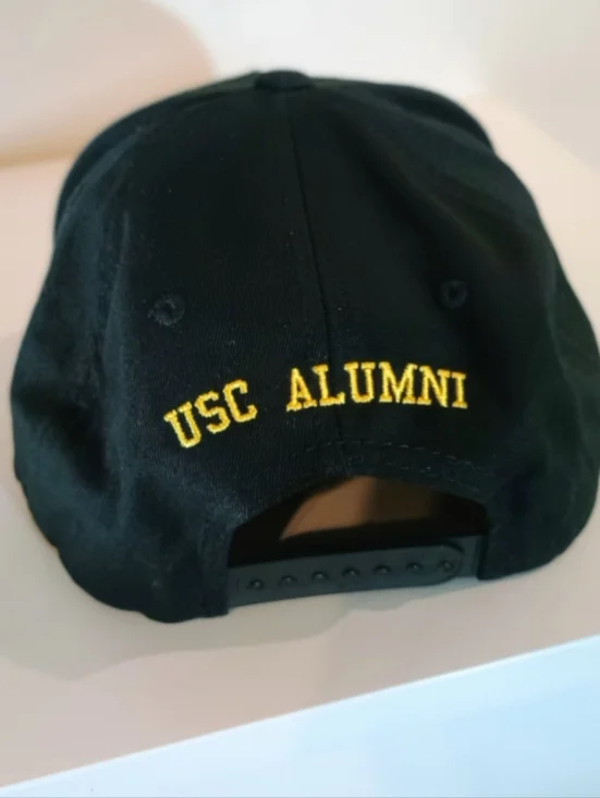 RARE COLLECTIBLE Vintage Y2k 90s Black Snapback Cap with Yellow & Red USC Logo - Picture 5 of 7